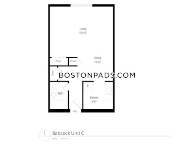 Brookline Apartment for rent Studio 1 Bath  Boston University - $2,450